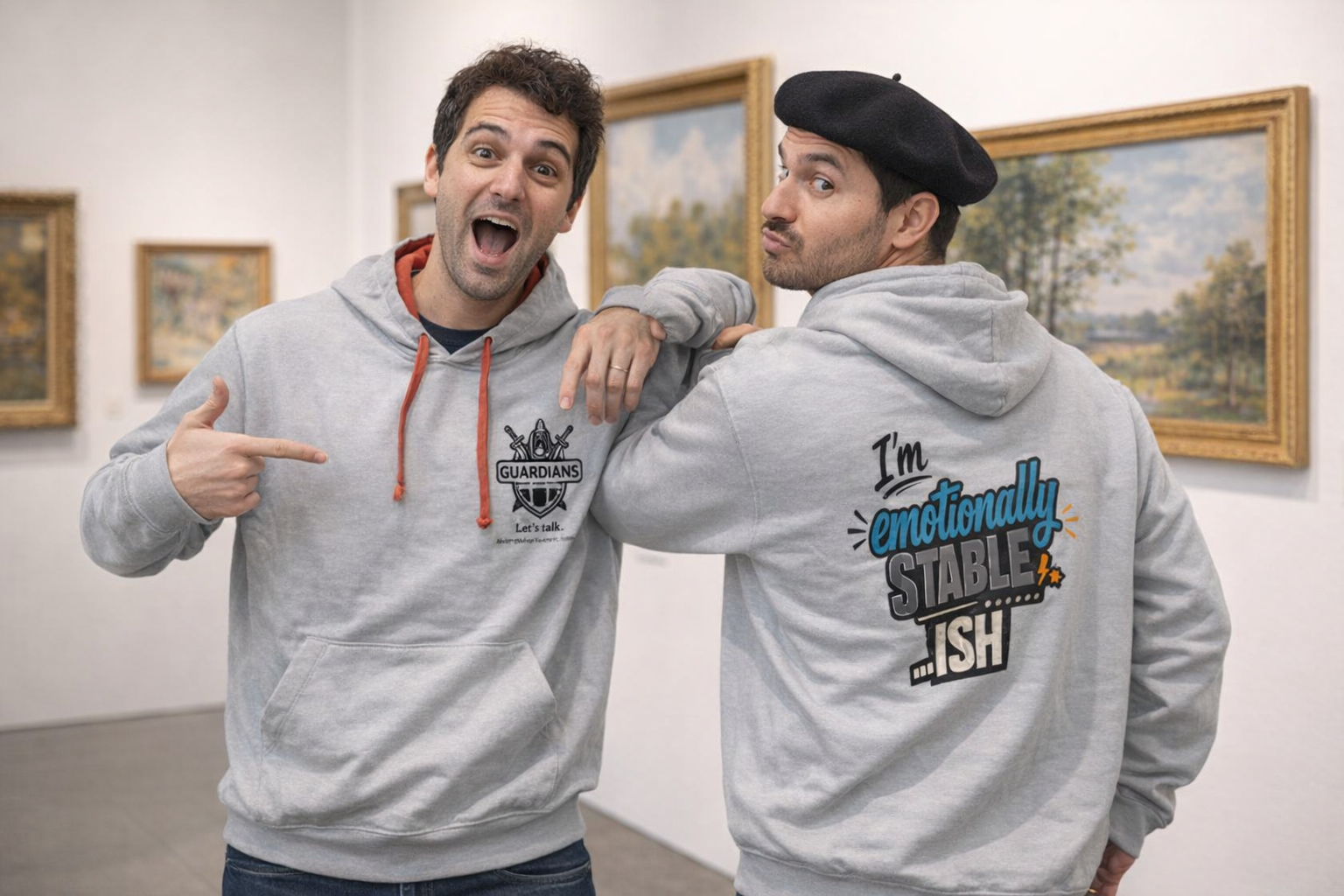 'Emotionally stable' Two Colour Premium Hoody