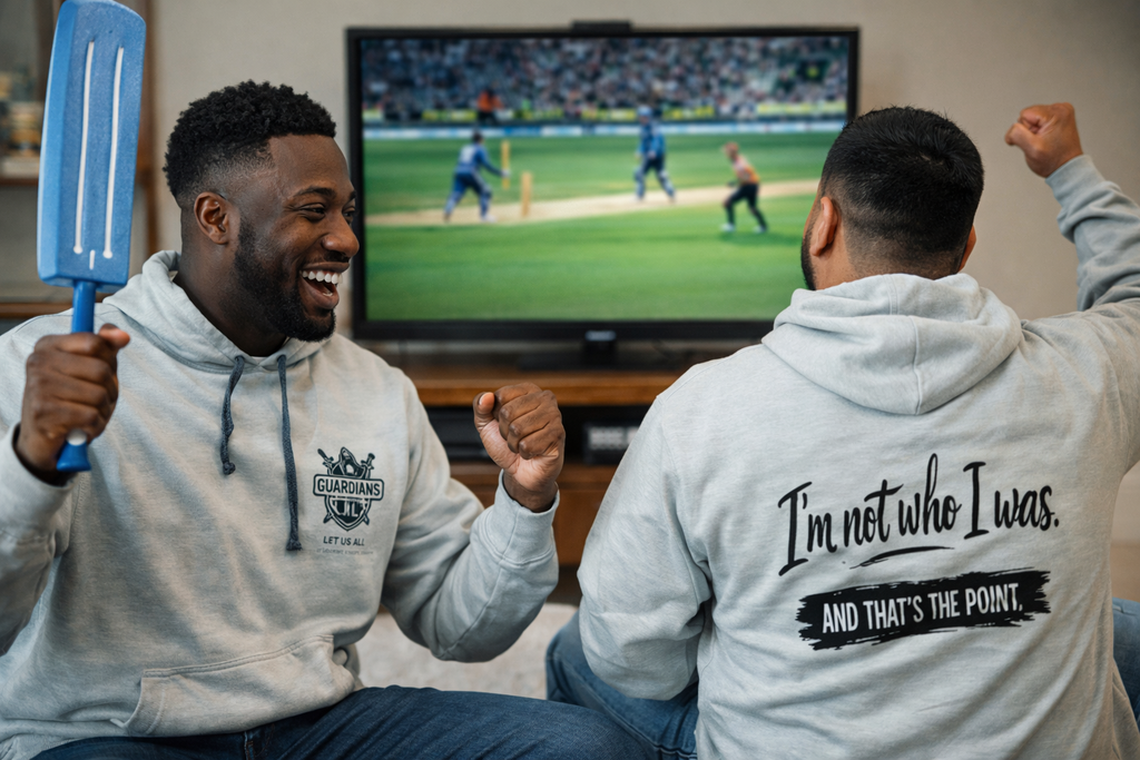 'I'm not who I was' Two Colour Premium Hoody