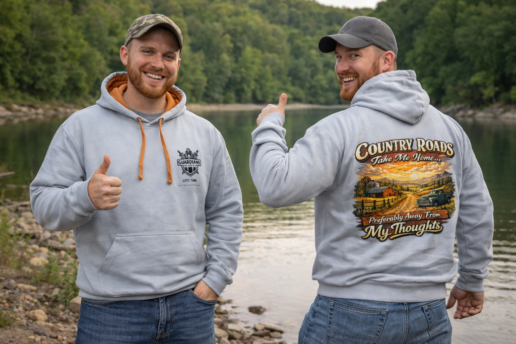 'Country roads' Two Colour Premium Hoody