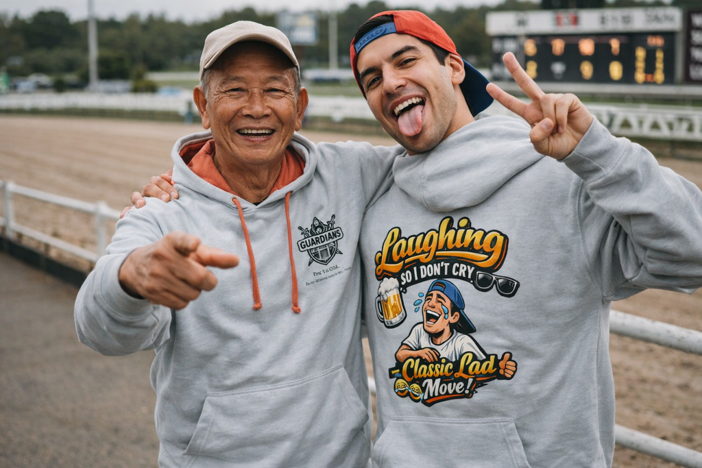 'Laughing' Two Colour Premium Hoody