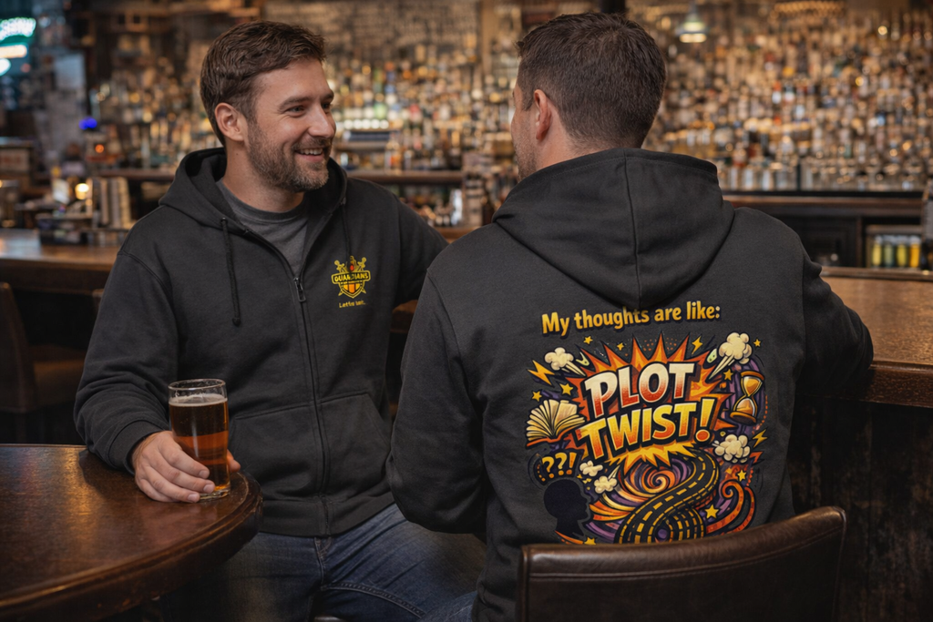 'Plot twist' Zip Up Hoody